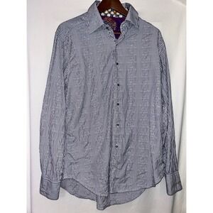 Robert Graham Men's Dress Shirt with Colorful Trim, Button‎ Down Long Sleeve